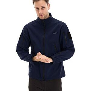 ⛰️ Trailside Supply Co. M Softshell Fleece Lined Jacket Navy Blue Tactical